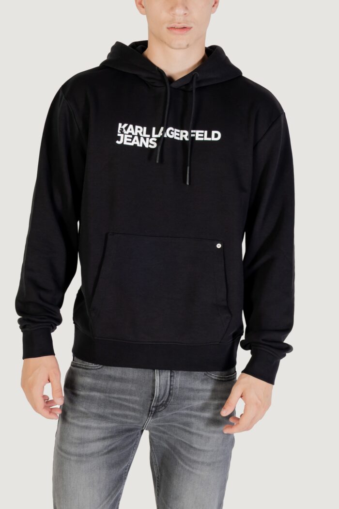 Felpa con cappuccio Karl Lagerfeld KLJ REG LOGO HOODIE Nero