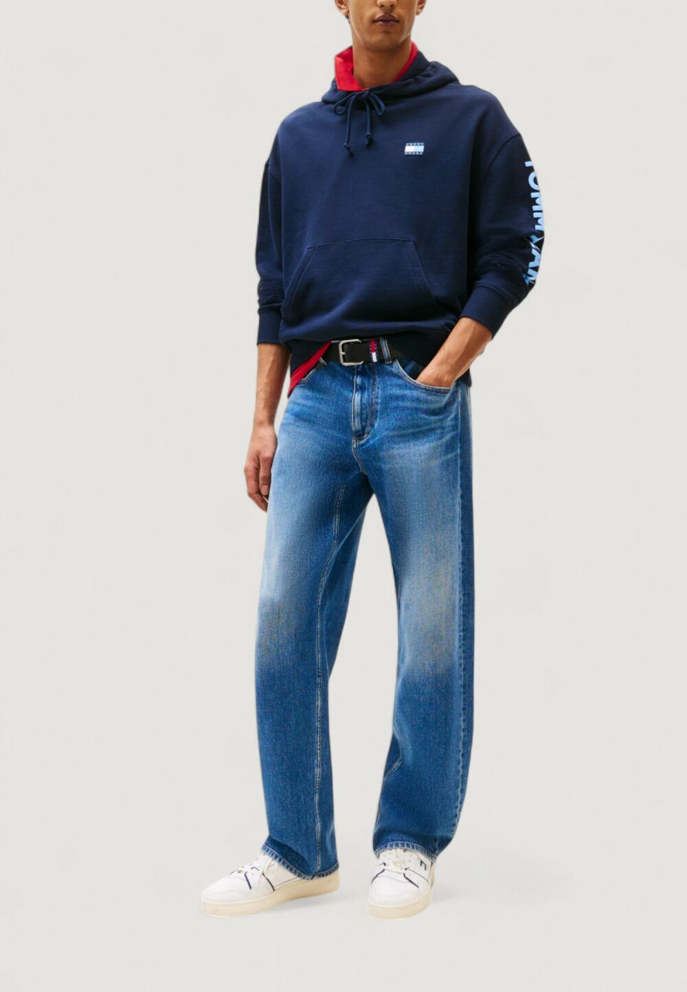 Felpa con cappuccio Tommy Hilfiger Jeans TJM CRP NEW CLASSICS Blue scuro - Foto 4