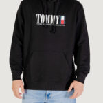 Felpa con cappuccio Tommy Hilfiger Jeans TJM REG RWB DNA GRAP Nero - Foto 5