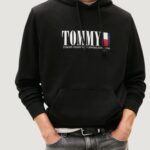 Felpa con cappuccio Tommy Hilfiger Jeans TJM REG RWB DNA GRAP Nero - Foto 1