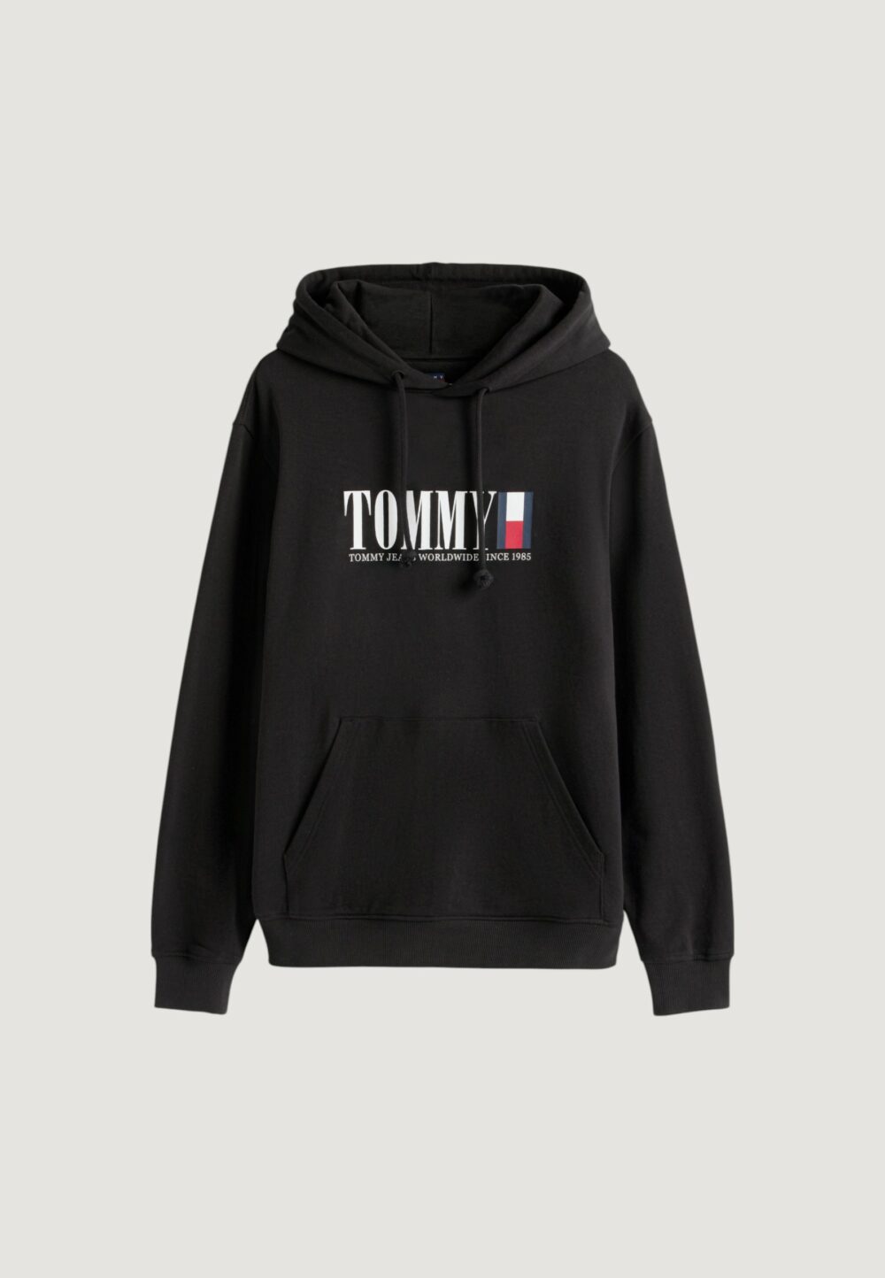 Felpa con cappuccio Tommy Hilfiger Jeans TJM REG RWB DNA GRAP Nero - Foto 4