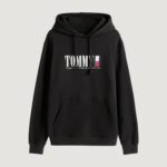 Felpa con cappuccio Tommy Hilfiger Jeans TJM REG RWB DNA GRAP Nero - Foto 4