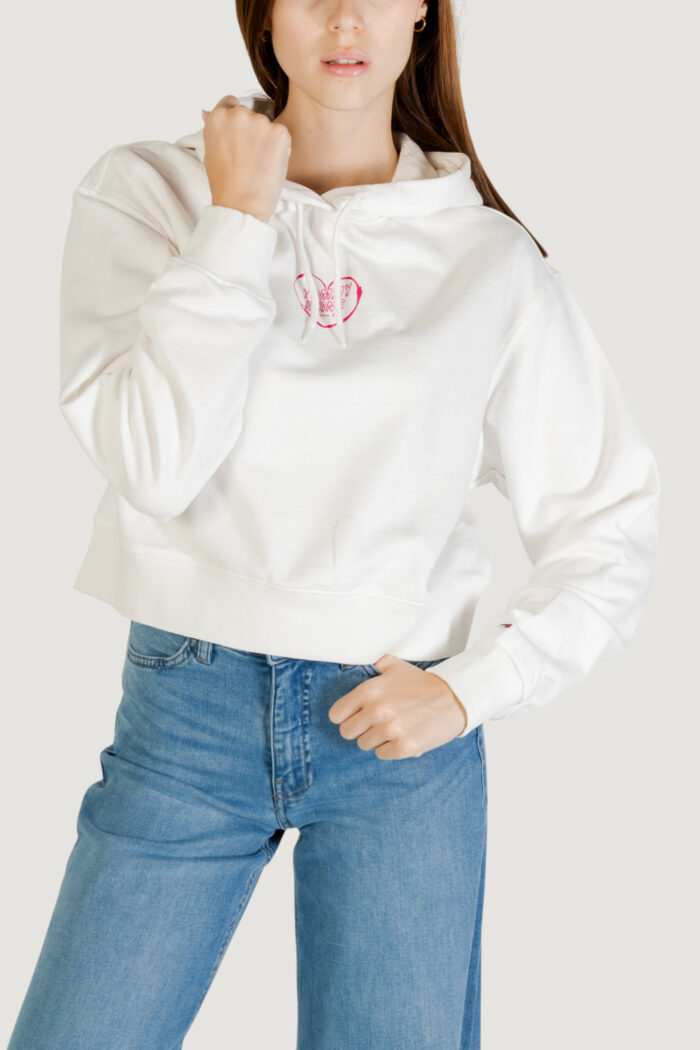 Felpa con cappuccio Tommy Hilfiger TJW RLX CRP HEART HO Panna – DW0DW21408