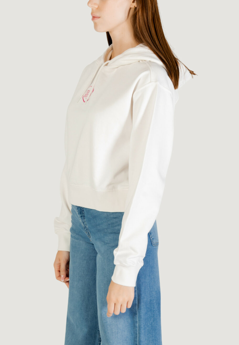 Felpa con cappuccio Tommy Hilfiger Jeans TJW RLX CRP HEART HO Panna - Foto 2