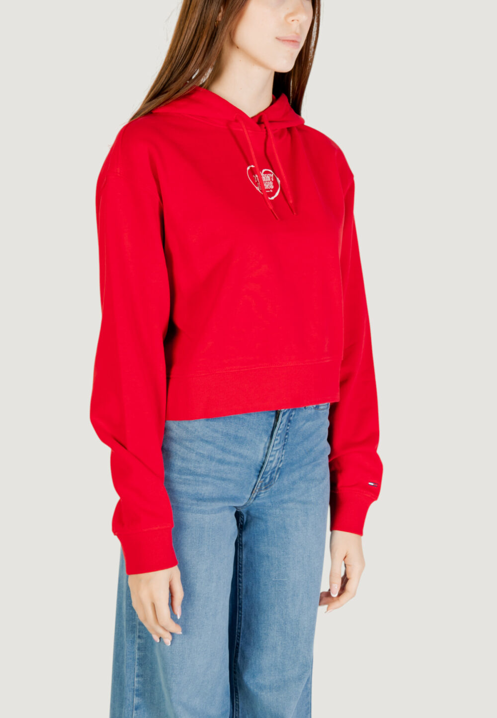 Felpa con cappuccio Tommy Hilfiger Jeans TJW RLX CRP HEART HO Rosso - Foto 3