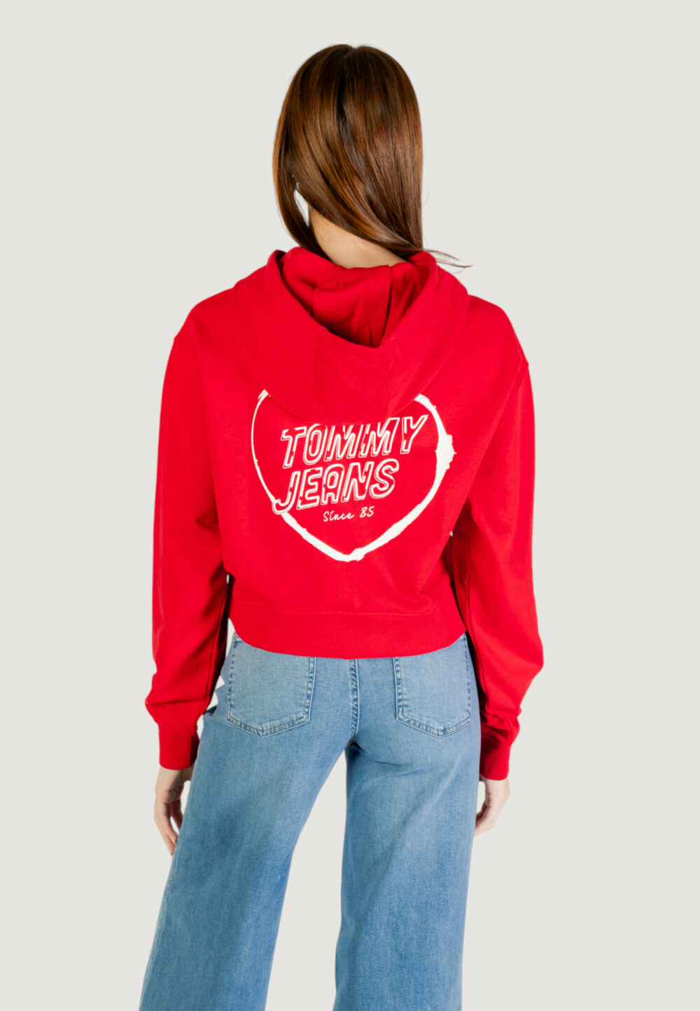 Felpa con cappuccio Tommy Hilfiger Jeans TJW RLX CRP HEART HO Rosso - Foto 4