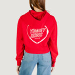 Felpa con cappuccio Tommy Hilfiger Jeans TJW RLX CRP HEART HO Rosso - Foto 4