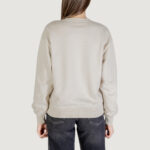 Felpa senza cappuccio Calvin Klein Jeans LS MONOLOGO FRENCH T Beige - Foto 5