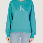 Felpa senza cappuccio Calvin Klein Jeans LS MONOLOGO FRENCH T Celeste - Foto 1