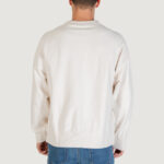 Felpa senza cappuccio Calvin Klein Jeans PREMIUM TERRY MONOGR Latte - Foto 4