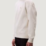 Felpa senza cappuccio Calvin Klein Jeans PREMIUM TERRY MONOGR Latte - Foto 5