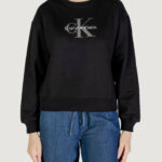 Felpa senza cappuccio Calvin Klein Jeans LS MONOLOGO FRENCH T Nero - Foto 1
