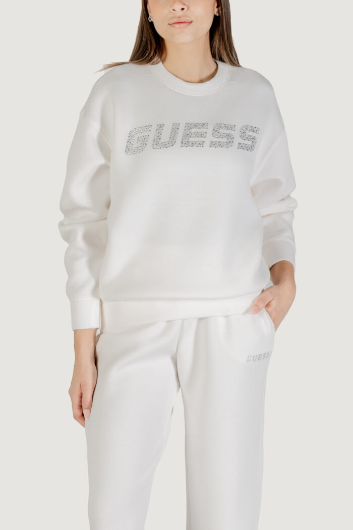 Felpa senza cappuccio Guess Active CECILIA CN SWEATSHIRT Panna – V4BQ15 K7UW2