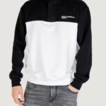 Felpa senza cappuccio KARL LAGERFELD KLJ REG BLOCKED HALF ZIP SWEAT Black-White - Foto 1