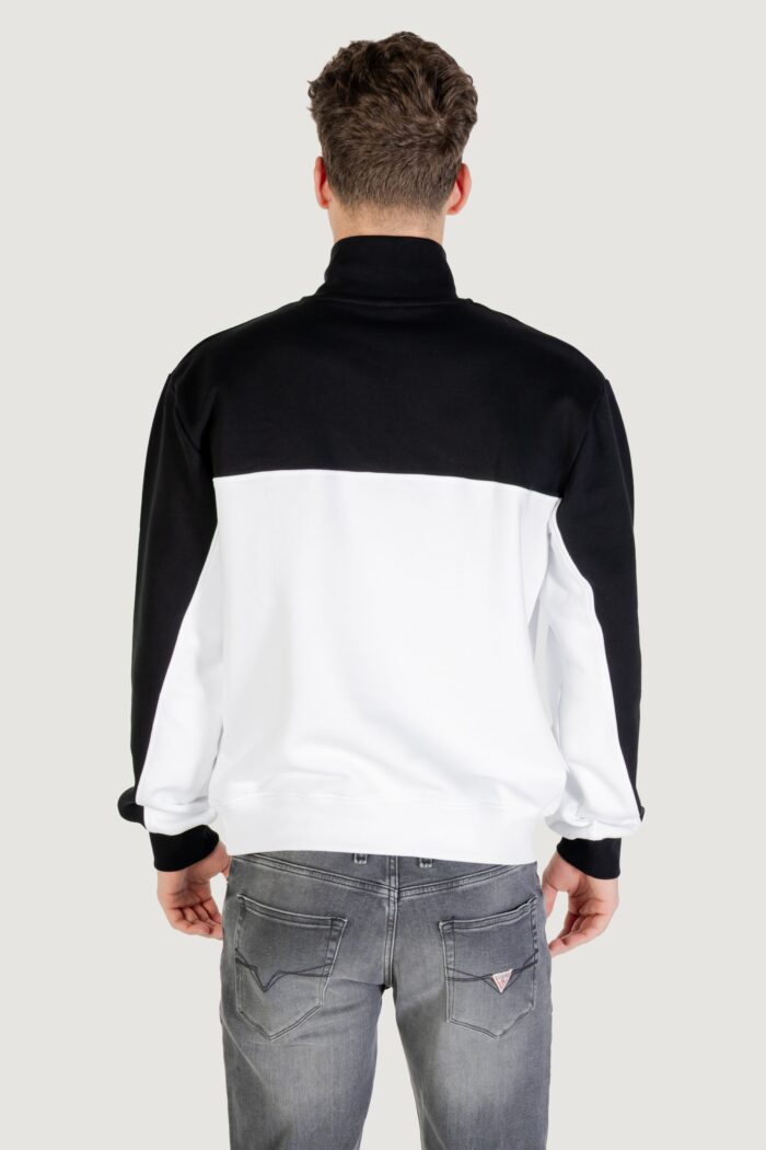 Felpa senza cappuccio Karl Lagerfeld KLJ REG BLOCKED HALF ZIP SWEAT Black-White – A3M20026