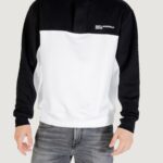 Felpa senza cappuccio KARL LAGERFELD KLJ REG BLOCKED HALF ZIP SWEAT Black-White - Foto 5