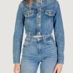 Giacchetto Guess GEMMA CROP JACKET Denim - Foto 1