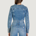 Giacchetto Guess GEMMA CROP JACKET Denim - Foto 5