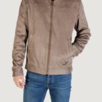 Giacchetto Guess SUEDE BIKER JACKET Terra - Fango - Foto 1
