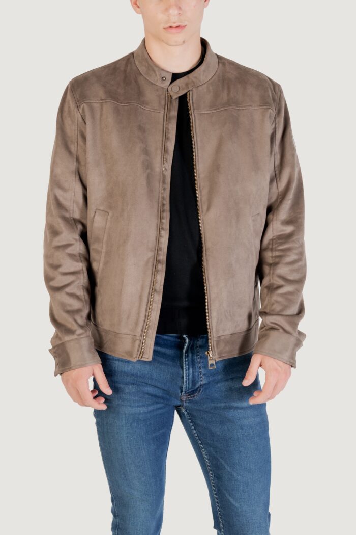Giacchetto Guess SUEDE BIKER JACKET Terra – Fango – M5YL02 W0252