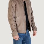 Giacchetto Guess SUEDE BIKER JACKET Terra - Fango - Foto 5