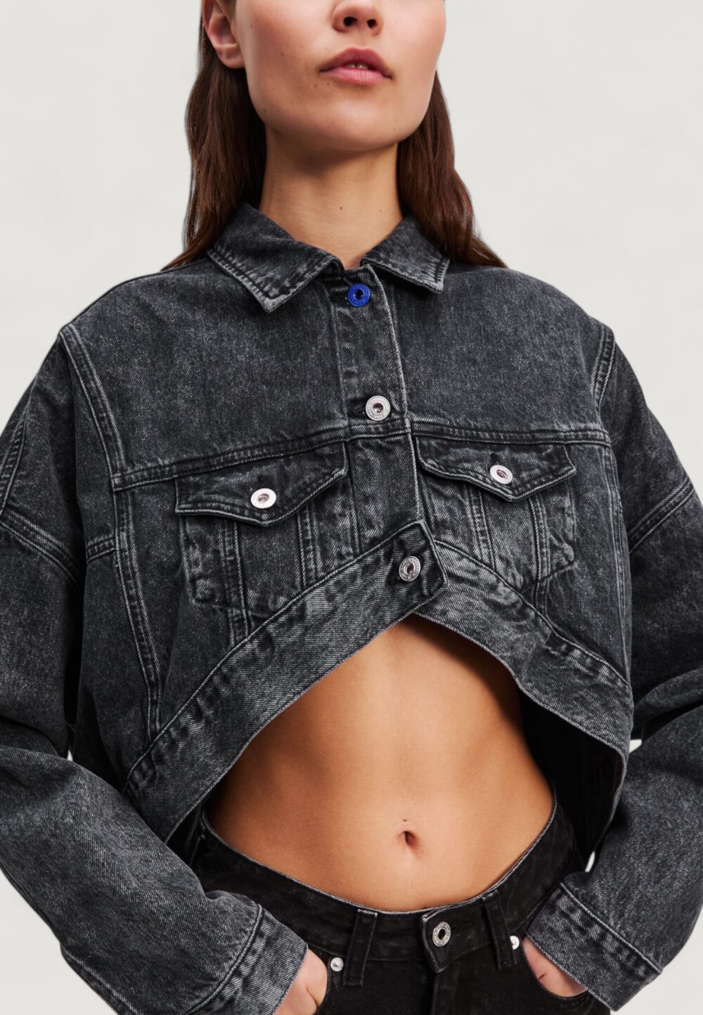 Giacchetto Karl Lagerfeld Jeans KLJ OVERSIZED JACKET Nero - Foto 2