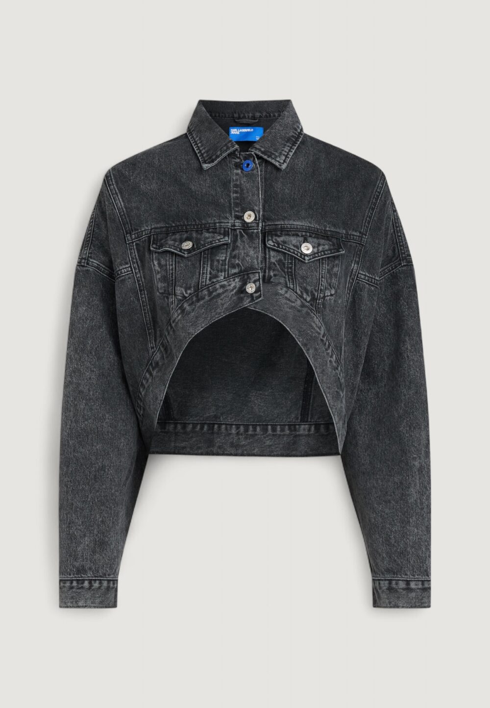 Giacchetto Karl Lagerfeld Jeans KLJ OVERSIZED JACKET Nero - Foto 5