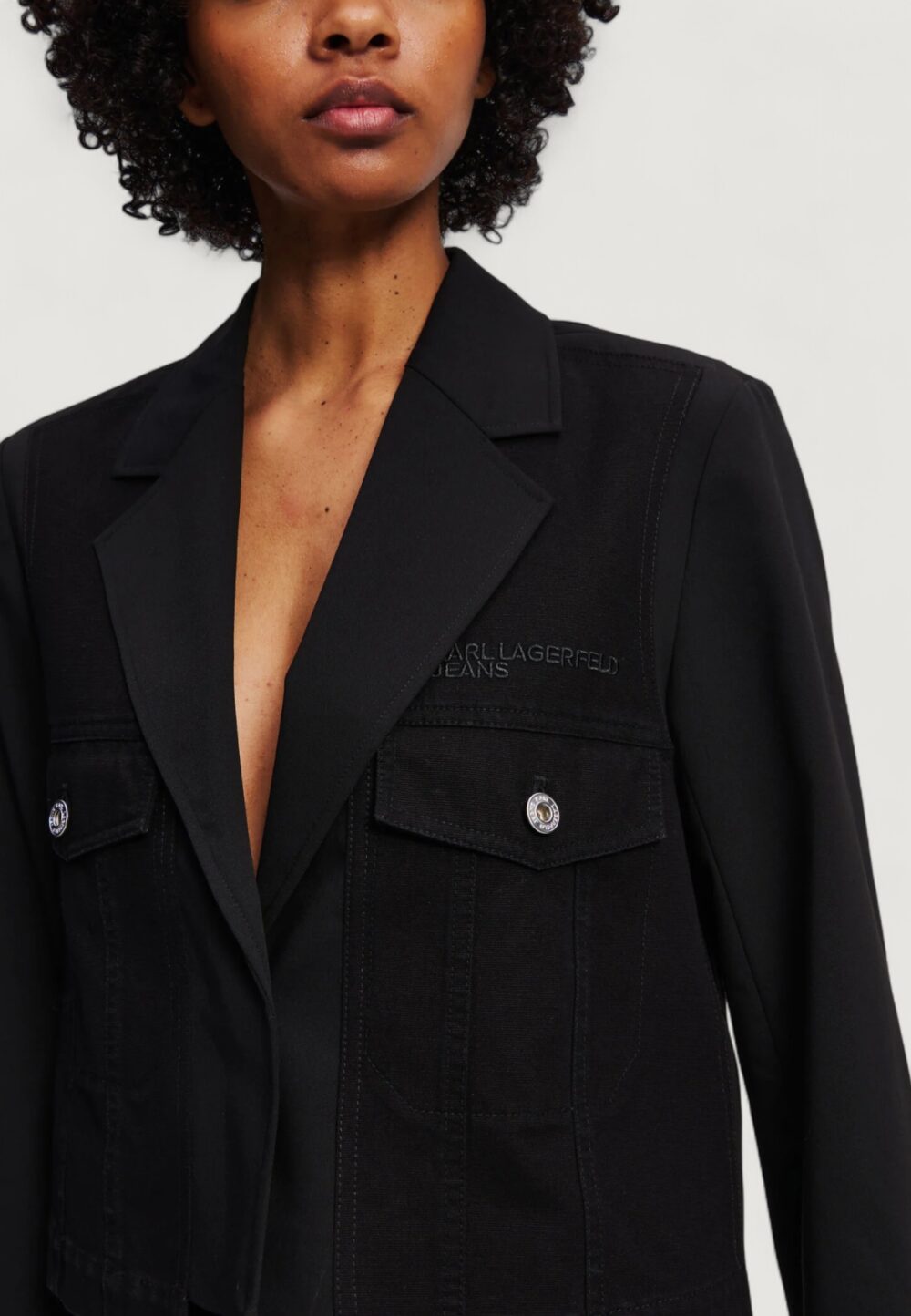 Giacchetto Karl Lagerfeld Jeans KLJ UTILITY BLAZER Nero - Foto 2
