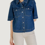 Giacchetto Only ONLBELLE S/S SHIRT DNM GUA NOOS Dark Blue Denim - Foto 1