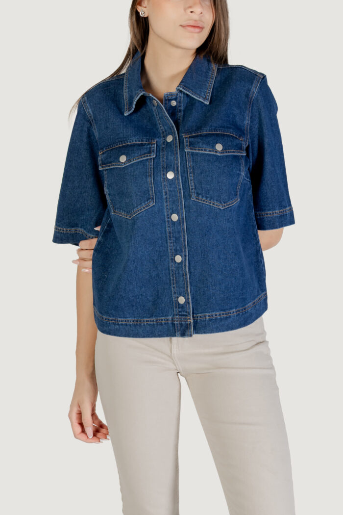 Giacchetto Only ONLBELLE S/S SHIRT DNM GUA NOOS Dark Blue Denim – 15347084