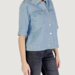 Giacchetto Only ONLBELLE S/S SHIRT DNM GUA NOOS Denim chiaro - Foto 2