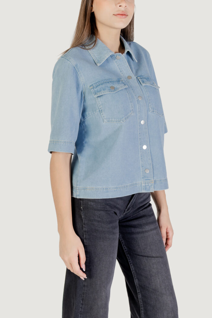 Giacchetto Only ONLBELLE S/S SHIRT DNM GUA NOOS Denim chiaro – 15347084