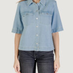 Giacchetto Only ONLBELLE S/S SHIRT DNM GUA NOOS Denim chiaro - Foto 5
