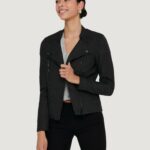 Giacchetto Only AVA FAUX LEATHER BIKER Nero - Foto 1