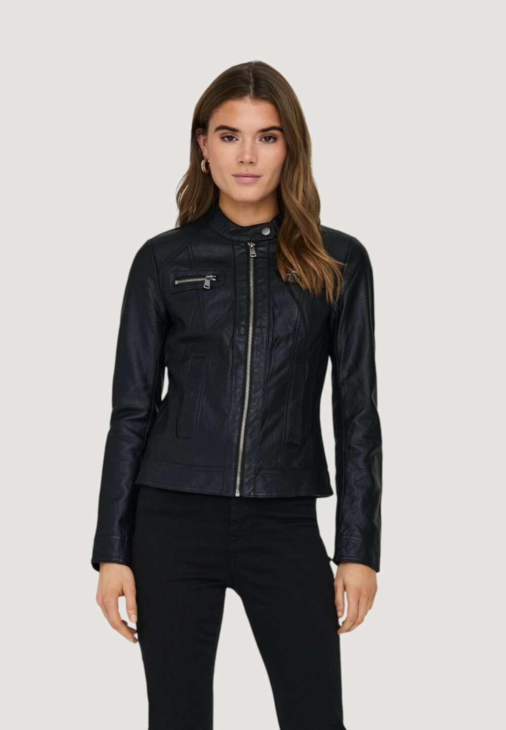 Giacchetto Only BANDIT FAUX LEATHER BIKER NOOS Nero - Foto 3