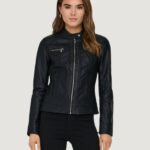 Giacchetto Only BANDIT FAUX LEATHER BIKER NOOS Nero - Foto 3