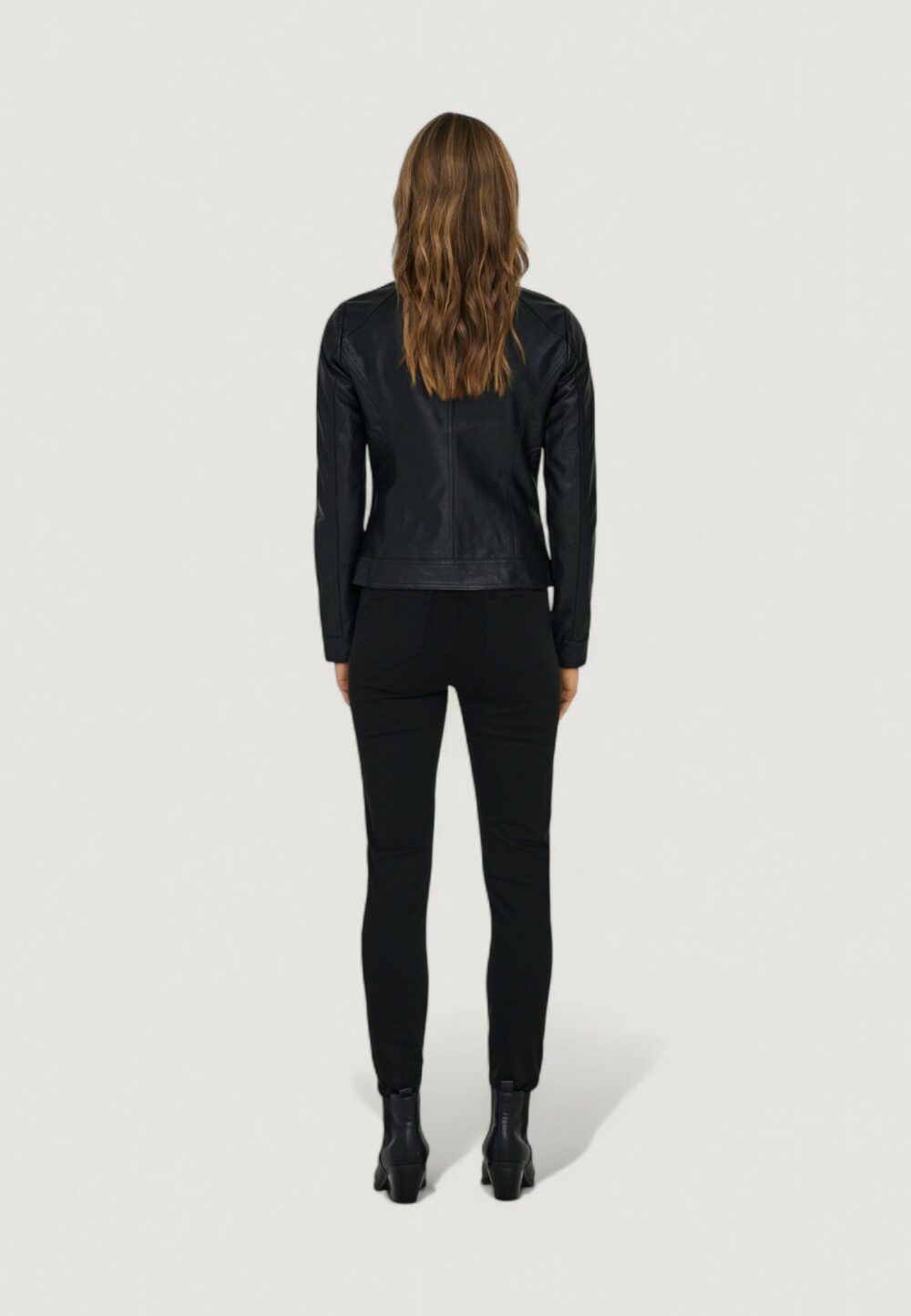 Giacchetto Only BANDIT FAUX LEATHER BIKER NOOS Nero - Foto 4