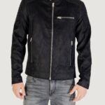 Giacchetto Only & Sons ONSGUS FAUX SUEDE RACER JACKET OTW NOO Nero - Foto 5