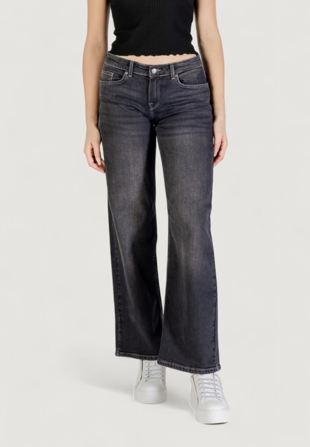 Jeans bootcut Only ONLJUDY-O LW WIDE LEG DNM TAI850 NOOS Black Jeans - Foto 5