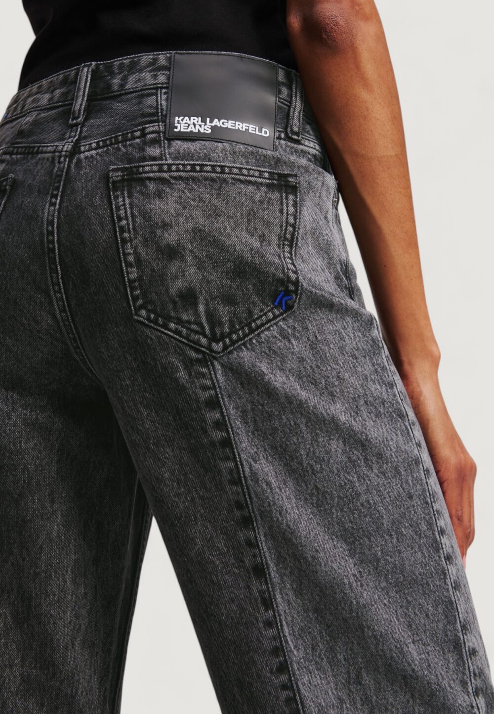Jeans larghi Karl Lagerfeld Jeans KLJ MR RELAXED BLOKED DENIM Nero - Foto 2