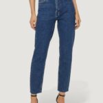 Jeans mom Only ONLEMILY HW ST RAW CR AN MAE05 NOOS Blue Denim Scuro - Foto 3