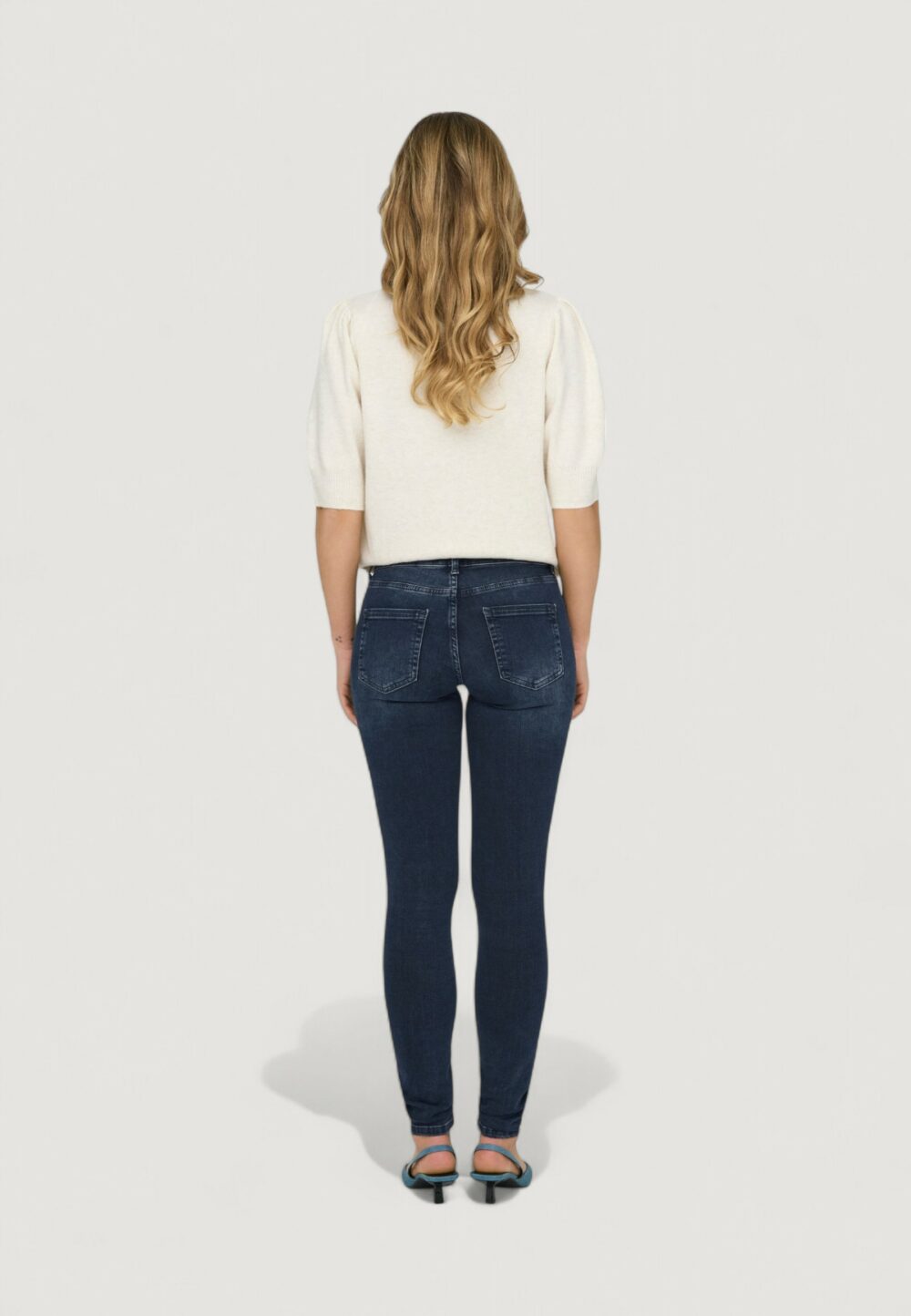 Jeans skinny Only ONLBLUSH MID DNM REA409 NOOS Blue Denim Scuro - Foto 4