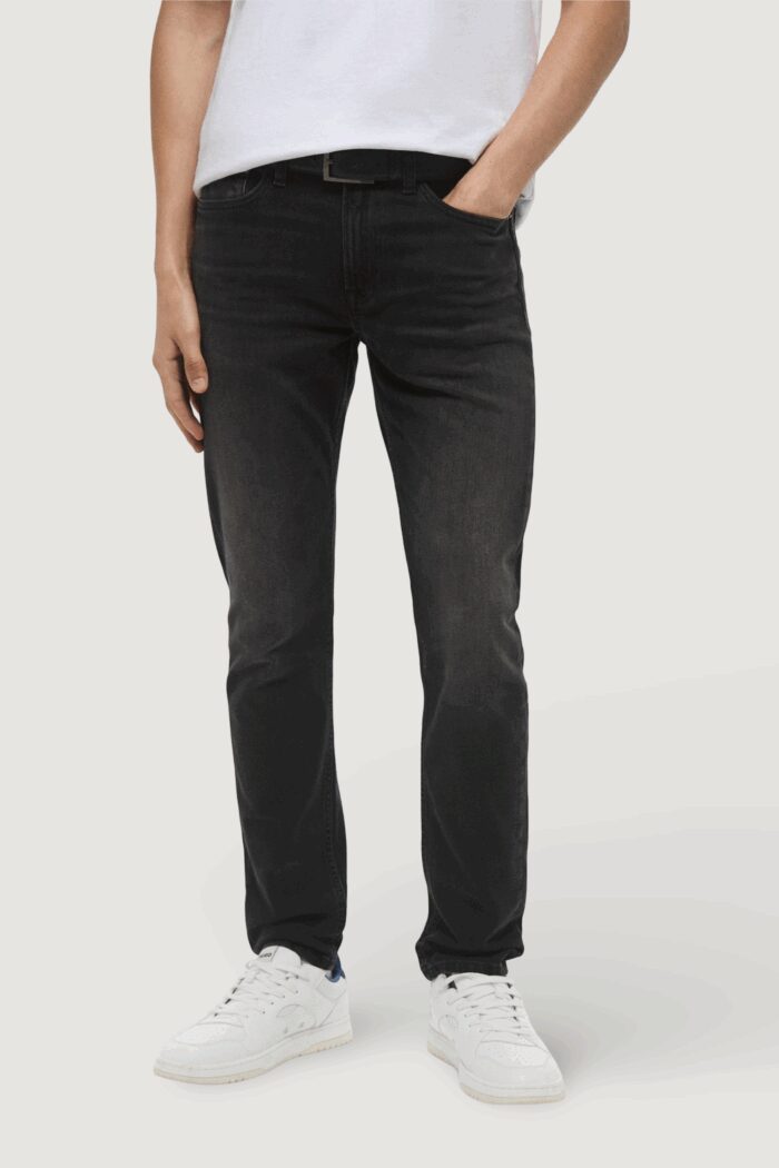Jeans slim Calvin Klein SLIM TAPER BLACK OIL Nero – LV04RB754G