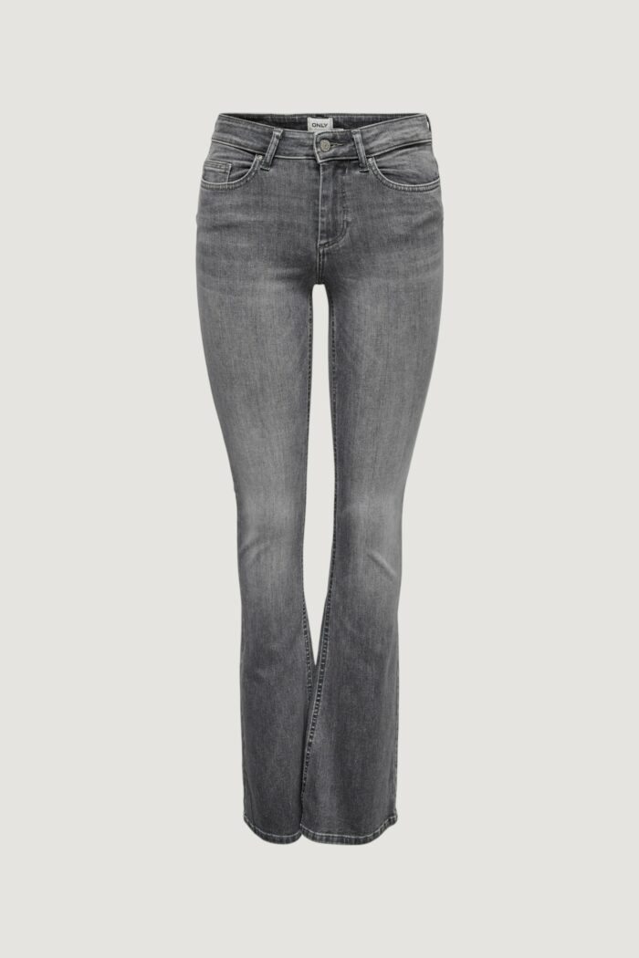 Jeans slim Only ONLBLUSH LIFE MID FLARED TAI0918 Grigio