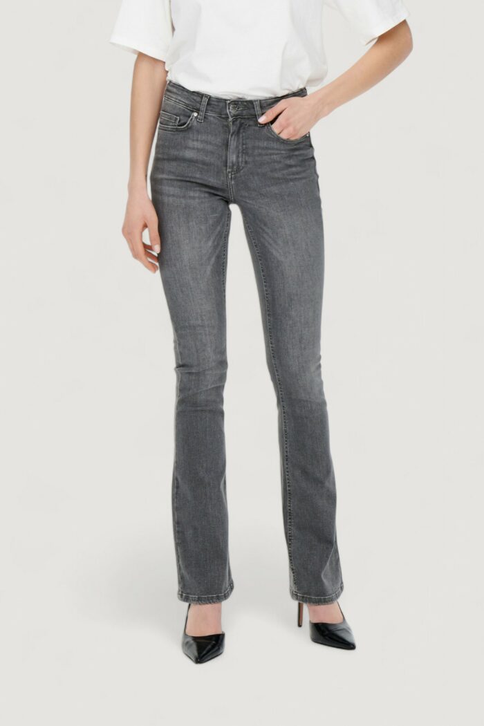Jeans slim Only ONLBLUSH LIFE MID FLARED TAI0918 Grigio