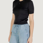 Maglia in filo manica corta Tommy Hilfiger Jeans TJW ESSENTIAL SS SWE Nero - Foto 2