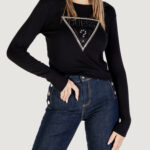 Maglia Guess LS CN KIARA TRIANGLE LOGO SWTR Nero - Foto 1