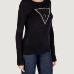 Maglia Guess LS CN KIARA TRIANGLE LOGO SWTR Nero - Foto 3