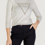 Maglia Guess LS CN KIARA TRIANGLE LOGO SWTR Panna - Foto 1