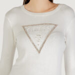 Maglia Guess LS CN KIARA TRIANGLE LOGO SWTR Panna - Foto 2